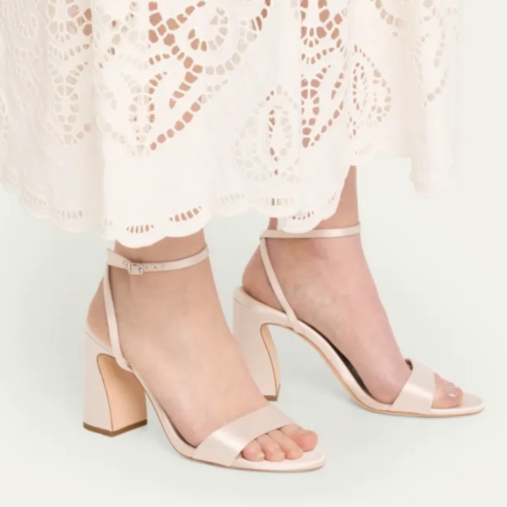 Loeffler Randall Malia Satin Ankle Strap Sandals